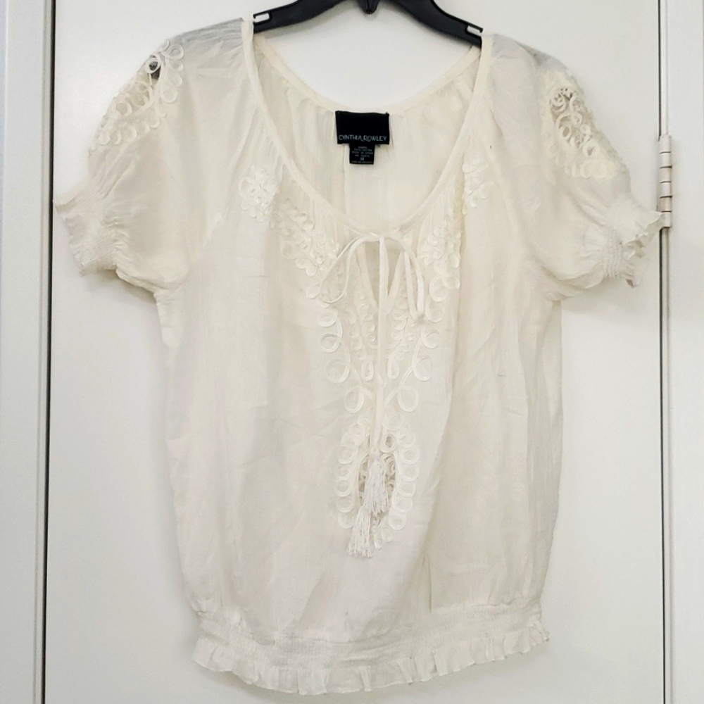 Cynthia Rowley Medium White Blouse